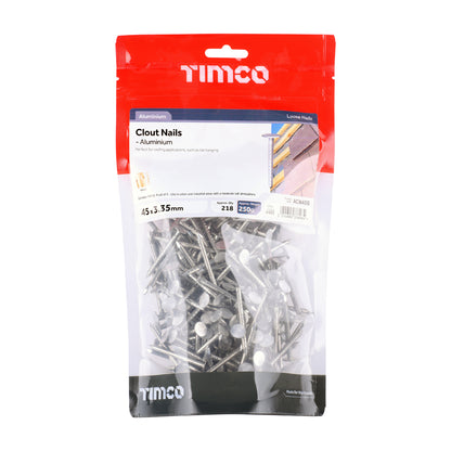 TIMCO Clout Nails Aluminium - 45 x 3.35 - Image