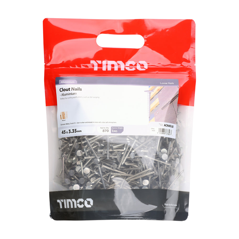 TIMCO Clout Nails Aluminium - 45 x 3.35 - Image