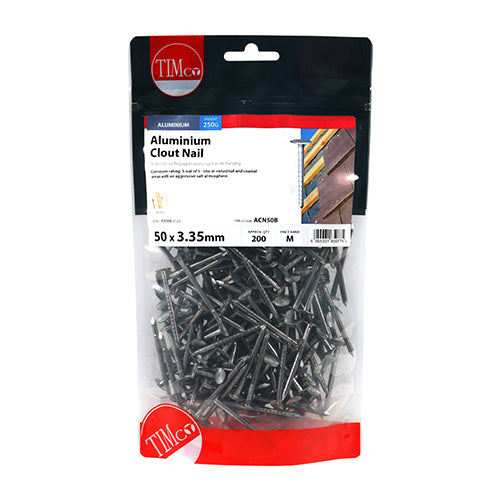 TIMCO Clout Nails Aluminium - 50 x 3.35 - Image