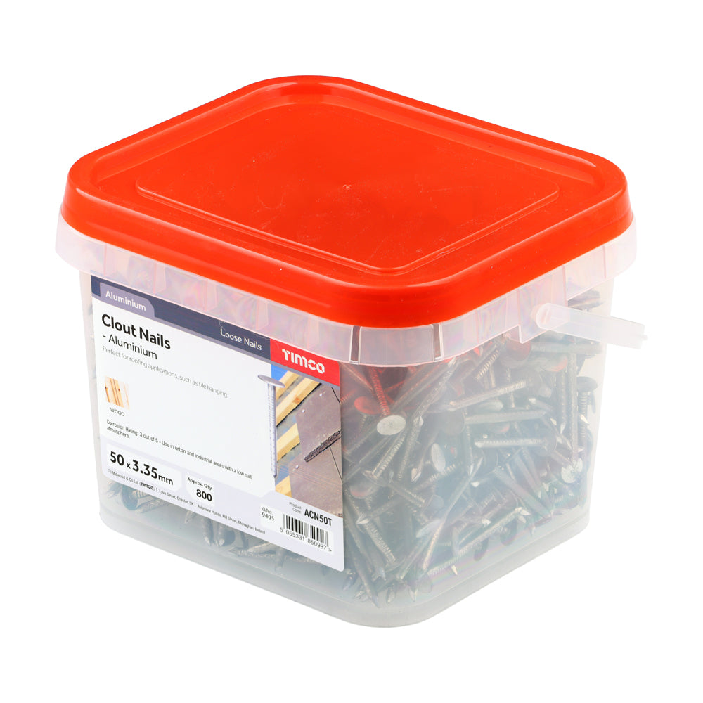 TIMCO Clout Nails Aluminium - 50 x 3.35 - Image