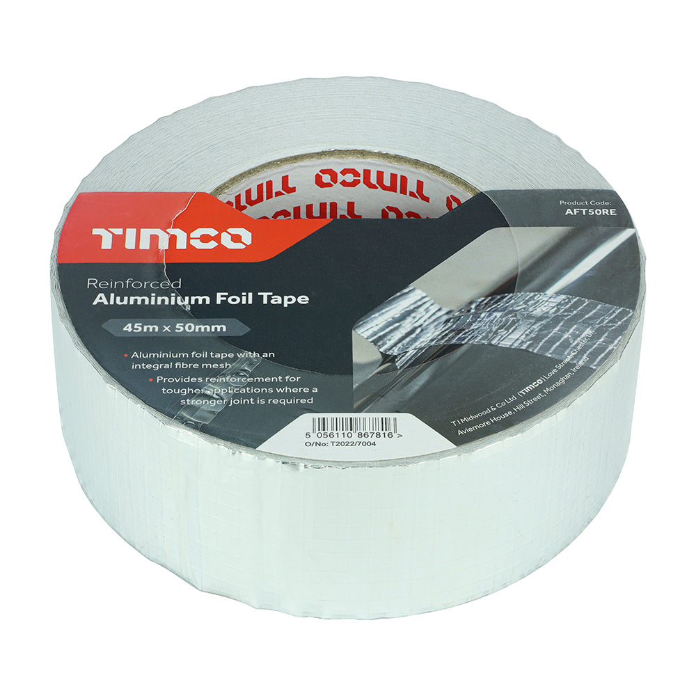 TIMCO Aluminium Foil Tape Reinforced - 45m x 50mm - Image