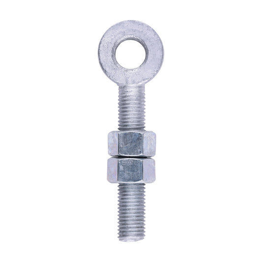 TIMCO Adjustable Gate Hinge Eye with Nuts Hot Dipped Galvanised - M16 x 100 - Image