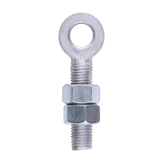 TIMCO Adjustable Gate Hinge Eye with Nuts Hot Dipped Galvanised - M19 x 100 - Image