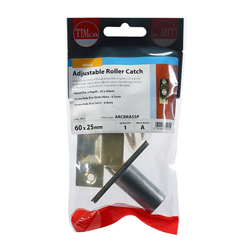 TIMCO Adjustable Roller Catch Electro Brass - 39mm - Image
