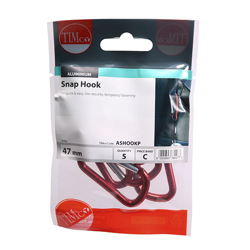 TIMCO Snap Hooks - Aluminium - 47mm - Image