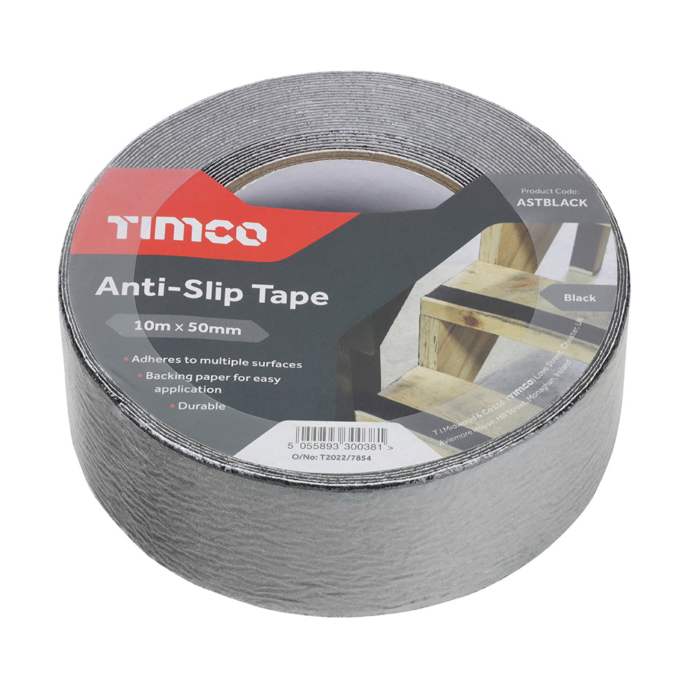 TIMCO Anti-Slip Tape Black - 10m x 50mm - Image