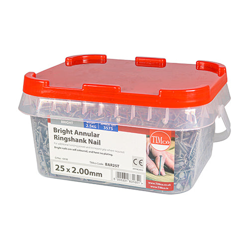 TIMCO Annular Ringshank Nails Bright - 25 x 2.00 - Image