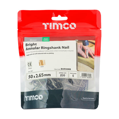 TIMCO Annular Ringshank Nails Bright - 50 x 2.65 - Image