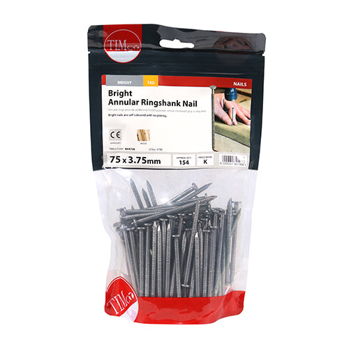 TIMCO Annular Ringshank Nails Bright - 75 x 3.75 - Image