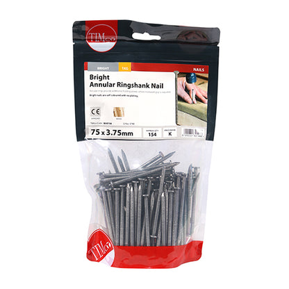 TIMCO Annular Ringshank Nails Bright - 75 x 3.75 - Image