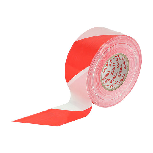 TIMCO Barrier Tape Red & White - 500m x 70mm - Image