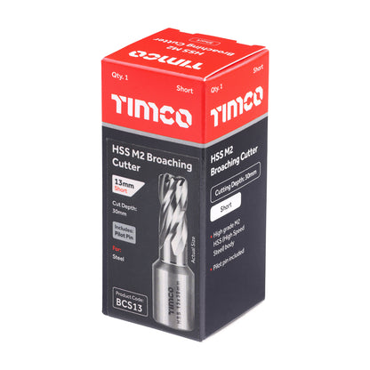 TIMCO Broaching Cutter HSS M2 Short - 13 x 30 - Image