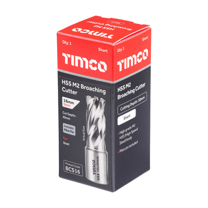 TIMCO Broaching Cutter HSS M2 Short - 16 x 30 - Image