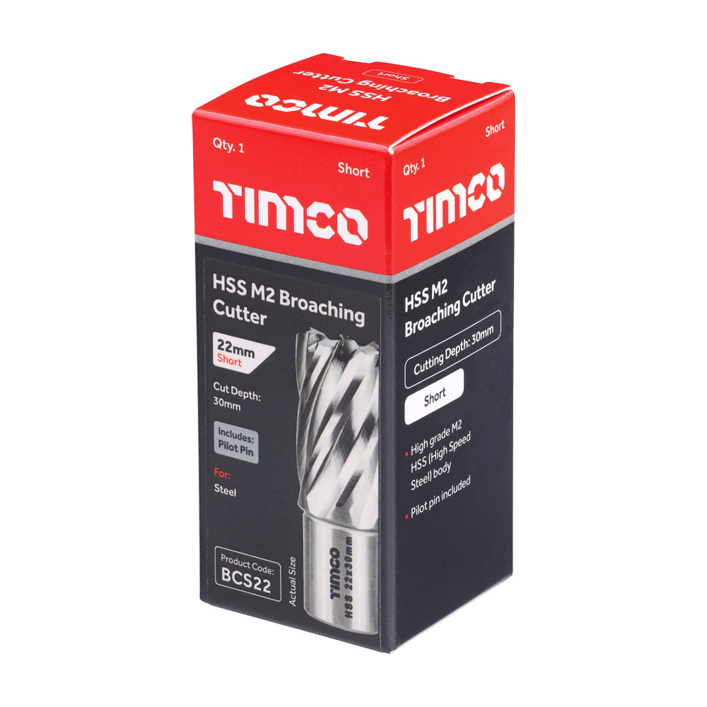 TIMCO Broaching Cutter HSS M2 Short - 22 x 30 - Image