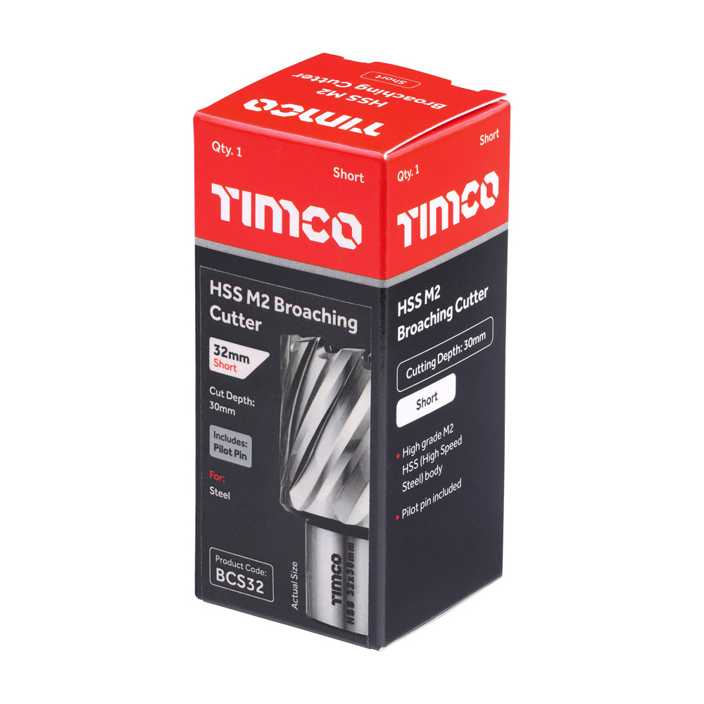 TIMCO Broaching Cutter HSS M2 Short - 32 x 30 - Image