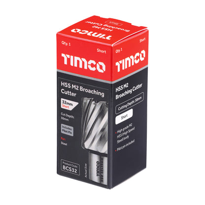 TIMCO Broaching Cutter HSS M2 Short - 32 x 30 - Image