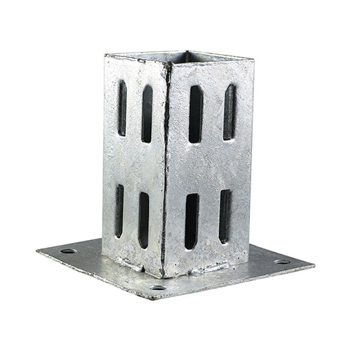 TIMCO Bolt Down Post Support Quick Fit Hot Dipped Galvanised - 75mm - Image