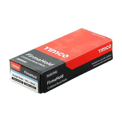 TIMCO FirmaHold Collated 18 Gauge Straight Galvanised Brad Nails - 18g x 16 - Image