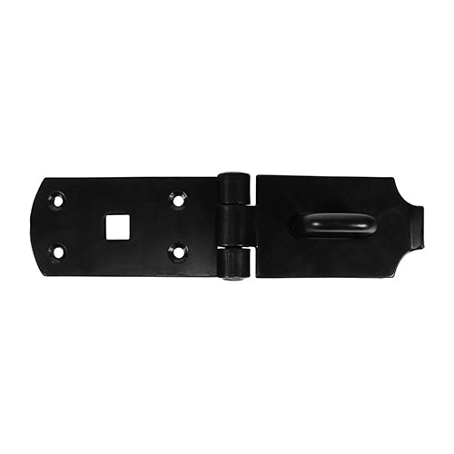 TIMCO Heavy Duty Hasp & Staple Secure Bolt On Black - 8" - Image