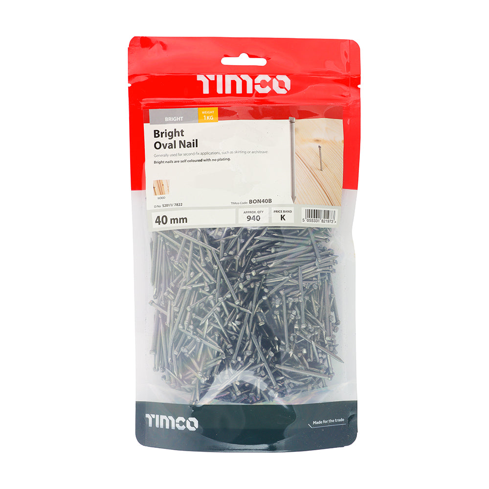 TIMCO Oval Nails Bright - 40mm - Image