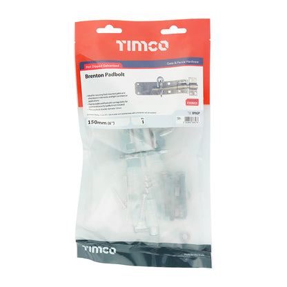 TIMCO Brenton Padbolt Hot Dipped Galvanised - 6" - Image