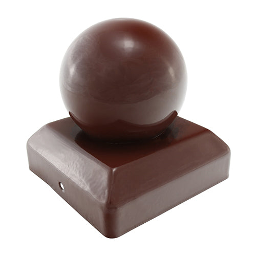 TIMCO Ball Fence Post Cap Oxide Red - 75mm - Image