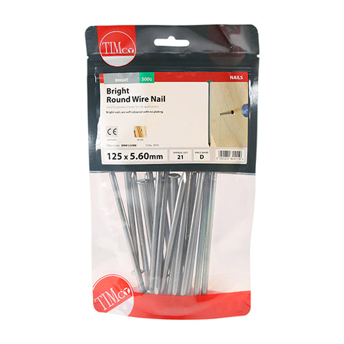 TIMCO Round Wire Nails Bright - 125 x 5.60 - Image
