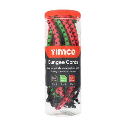 TIMCO Bungee Cords with Laminated Hook Mixed Pack - 8pcs - Image