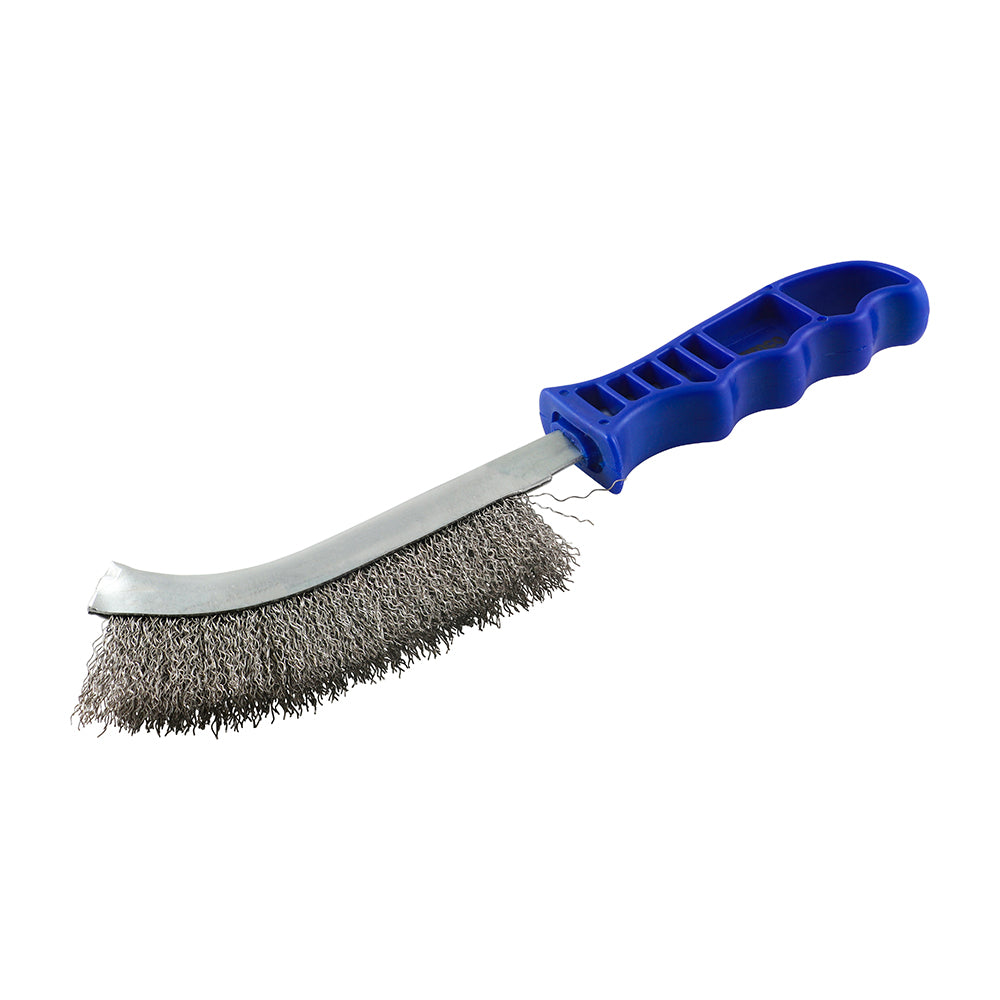 TIMCO Blue Handle Wire Brush S/Steel - 255mm - Image