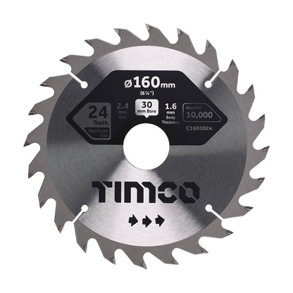 TIMCO Circular Saw Blade Combination Medium - 160 x 30 x 24T - Image