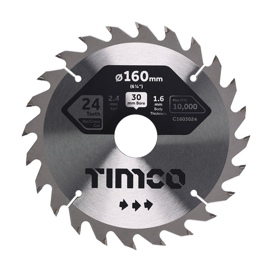TIMCO Circular Saw Blade Combination Medium - 160 x 30 x 24T - Image