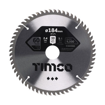 TIMCO Circular Saw Blade Fine Trim/Finishing Extra Fine - 184 x 30 x 60T - Image
