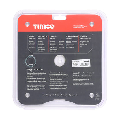 TIMCO Circular Saw Blade General Purpose Coarse/Medium - 210 x 30 x 32T - Image