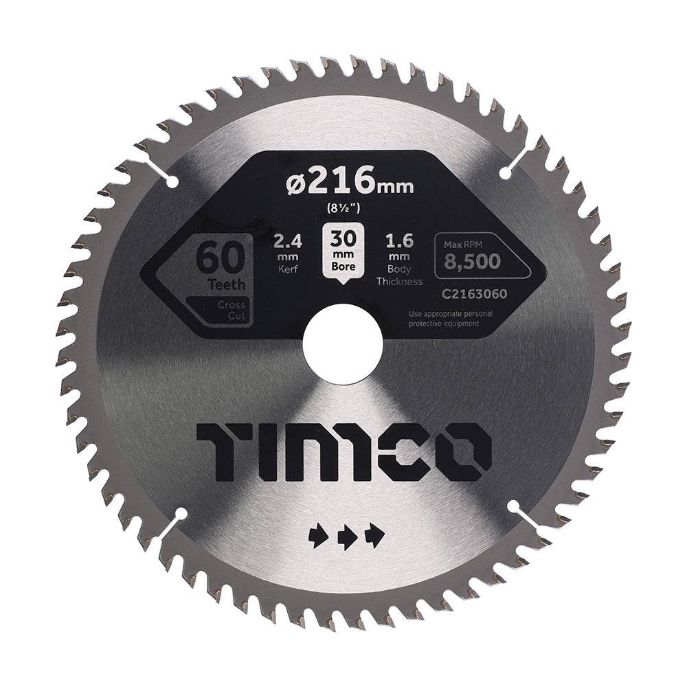 TIMCO Circular Saw Blade Fine Trim/Finishing Extra Fine - 216 x 30 x 60T - Image