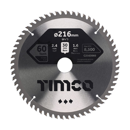TIMCO Circular Saw Blade Fine Trim/Finishing Extra Fine - 216 x 30 x 60T - Image
