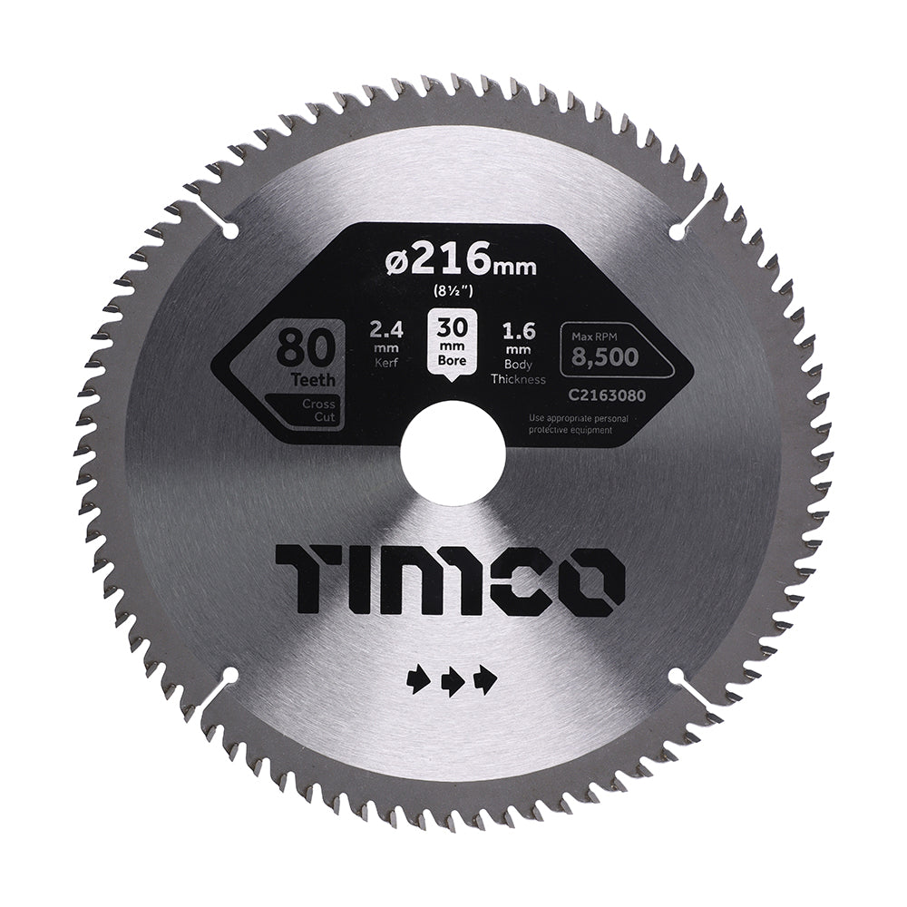 TIMCO Circular Saw Blade Fine Trim/Finishing Extra Fine - 216 x 30 x 80T - Image