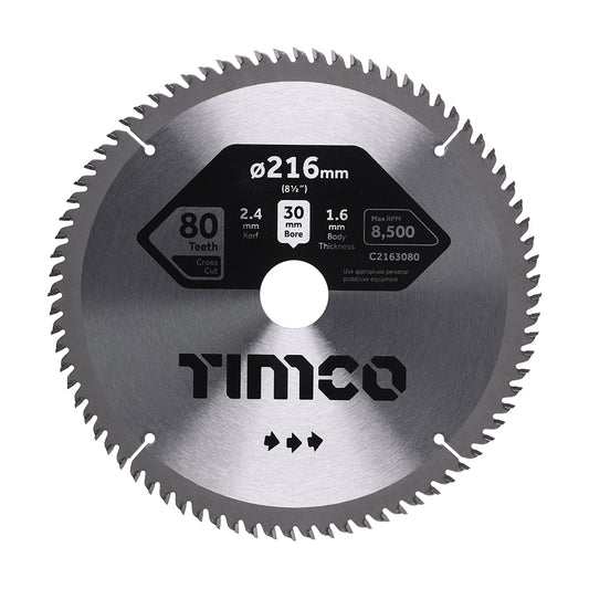 TIMCO Circular Saw Blade Fine Trim/Finishing Extra Fine - 216 x 30 x 80T - Image