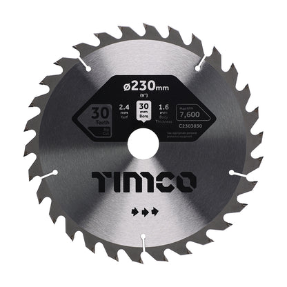 TIMCO Circular Saw Blade General Purpose Coarse/Medium - 230 x 30 x 30T - Image