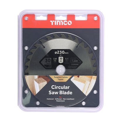 TIMCO Circular Saw Blade General Purpose Coarse/Medium - 230 x 30 x 30T - Image
