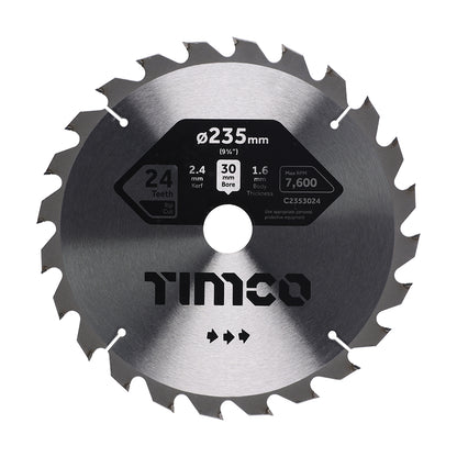 TIMCO Circular Saw Blade General Purpose Coarse/Medium - 235 x 30 x 24T - Image