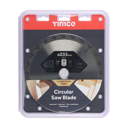 TIMCO Circular Saw Blade General Purpose Coarse/Medium - 235 x 30 x 24T - Image