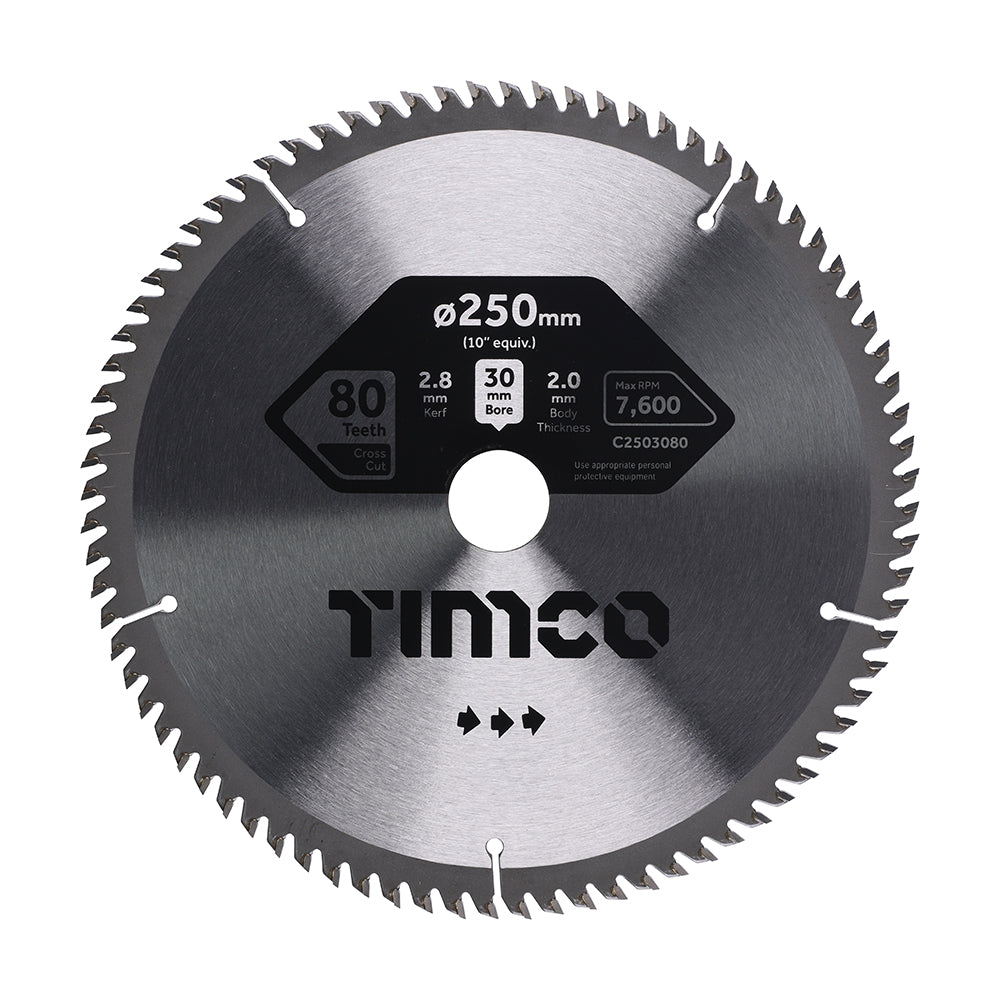 TIMCO Circular Saw Blade Fine Trim/Finishing Extra Fine - 250 x 30 x 80T - Image