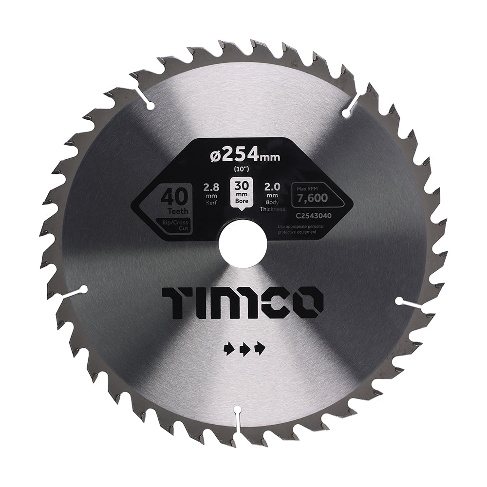 TIMCO Circular Saw Blade Combination Medium - 254 x 30 x 40T - Image