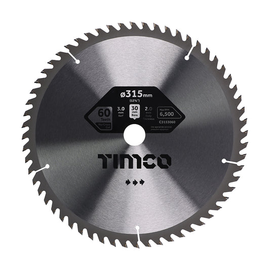 TIMCO Circular Saw Blade Trimming/Crosscut Medium/Fine - 315 x 30 x 60T - Image