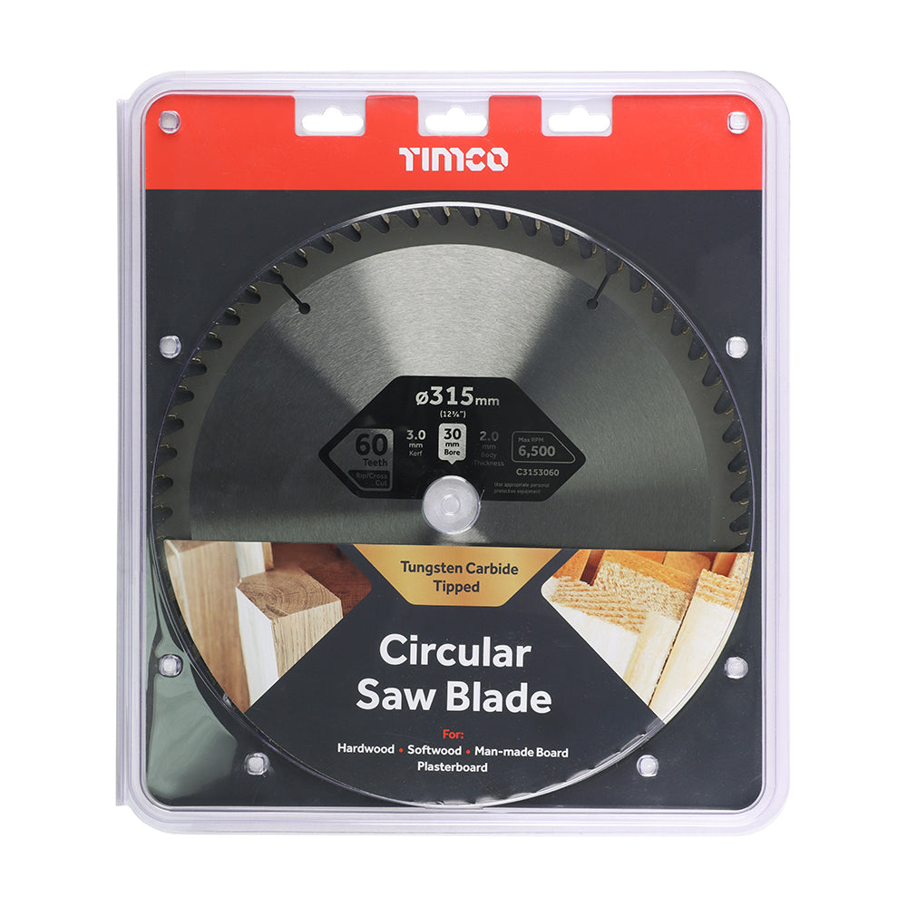 TIMCO Circular Saw Blade Trimming/Crosscut Medium/Fine - 315 x 30 x 60T - Image