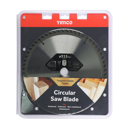 TIMCO Circular Saw Blade Trimming/Crosscut Medium/Fine - 315 x 30 x 60T - Image