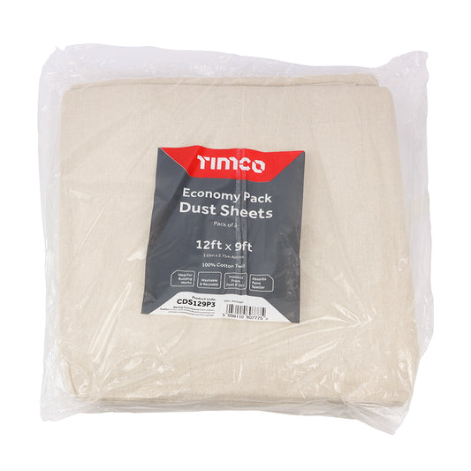 TIMCO Cotton Twill Dust Sheet - 12ft x 9ft - Image