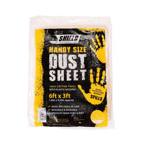TIMCO Laminated Cotton Twill Dust Sheet - 6ft x 3ft - Image