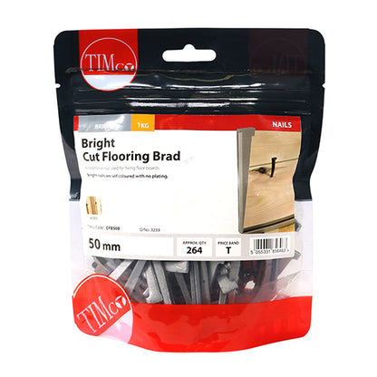 TIMCO Cut Flooring Brads Bright - 50mm - Image