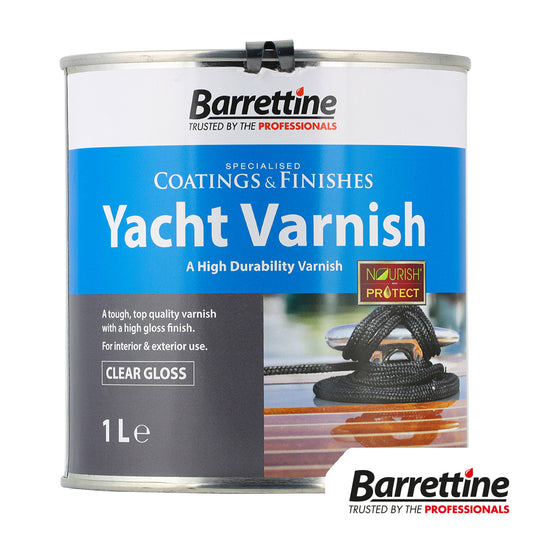 Barrettine Nourish & Protect Yacht Varnish Clear Gloss 1L - Image